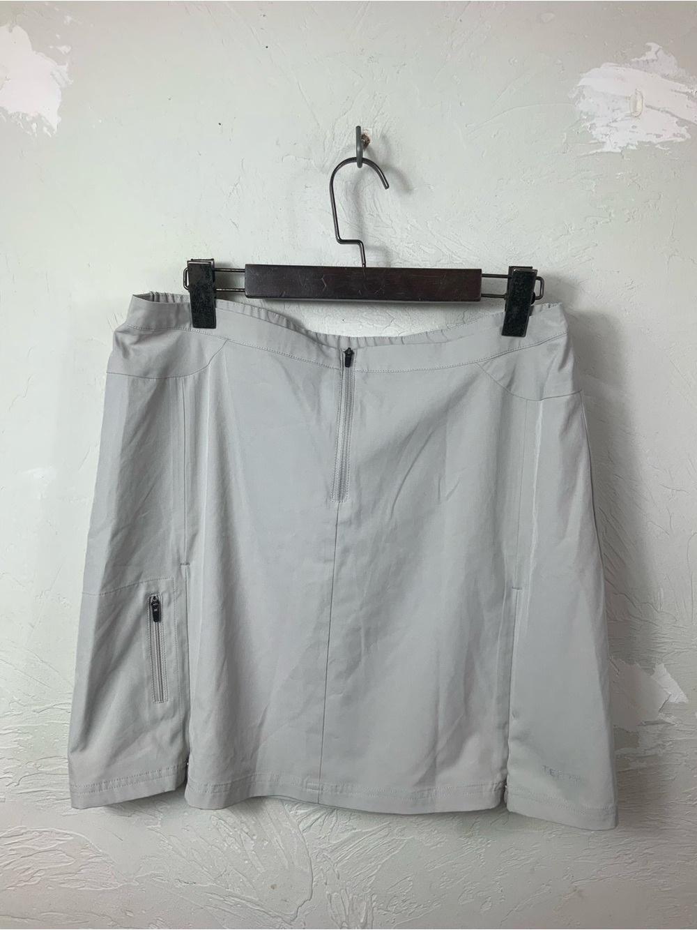 Terry Bicycles Womens XL Gray Athletic Cycling Skort Zipper Pocket Skirt⁠